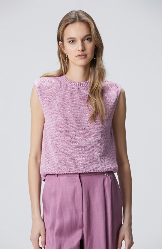 Menekşe Kolsuz Triko