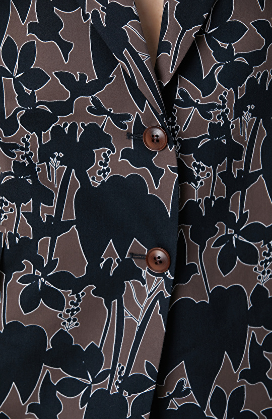 Siyah Kahverengi Desenli Ceket