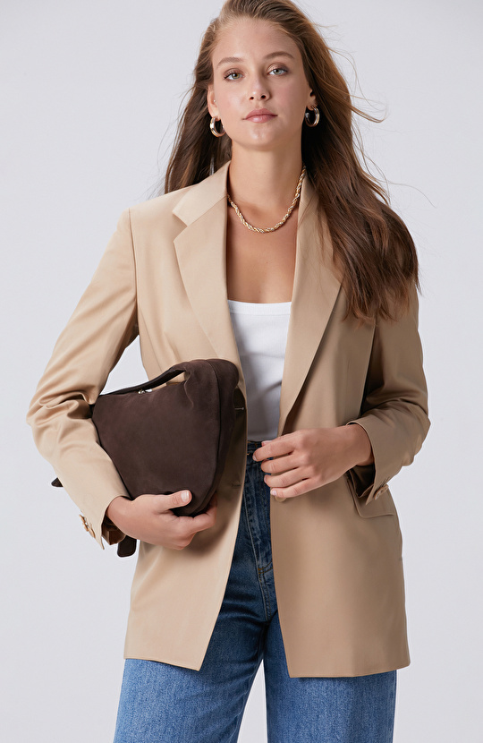 Siyah Kahverengi Desenli Ceket