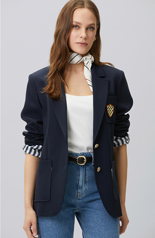 Navy Blue Blazer Jacket