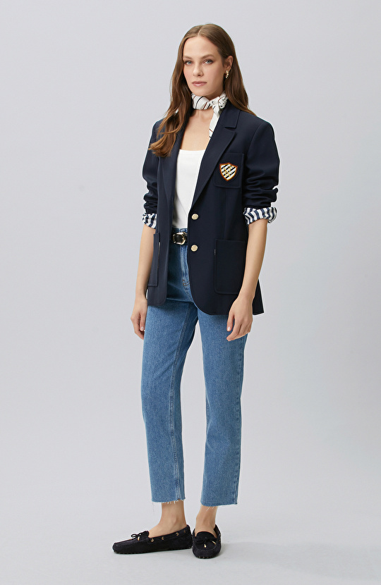 Navy Blue Blazer Jacket