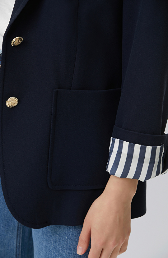 Navy Blue Blazer Jacket
