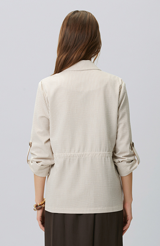 Off White Striped Jacket