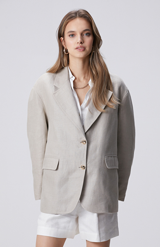 Limited Mink Linen Mix Jacket
