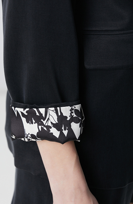 Siyah Cupro Blazer Ceket