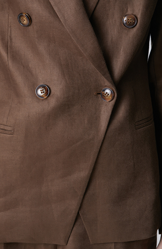 Vizon Kruvaze Kapama Keten Ceket