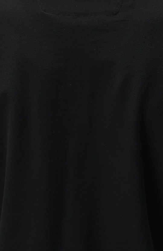 Siyah Polo Yaka Enjeksiyon Baskılı T-shirt