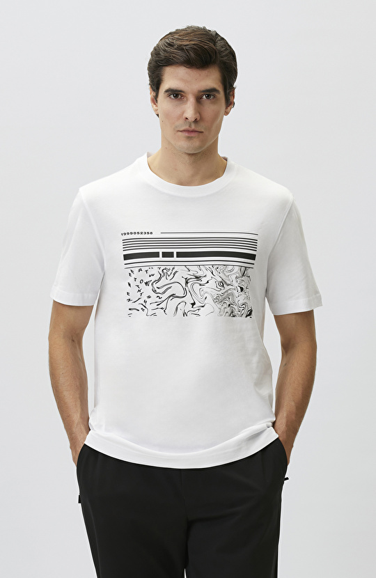 Off White Printed T-shirt