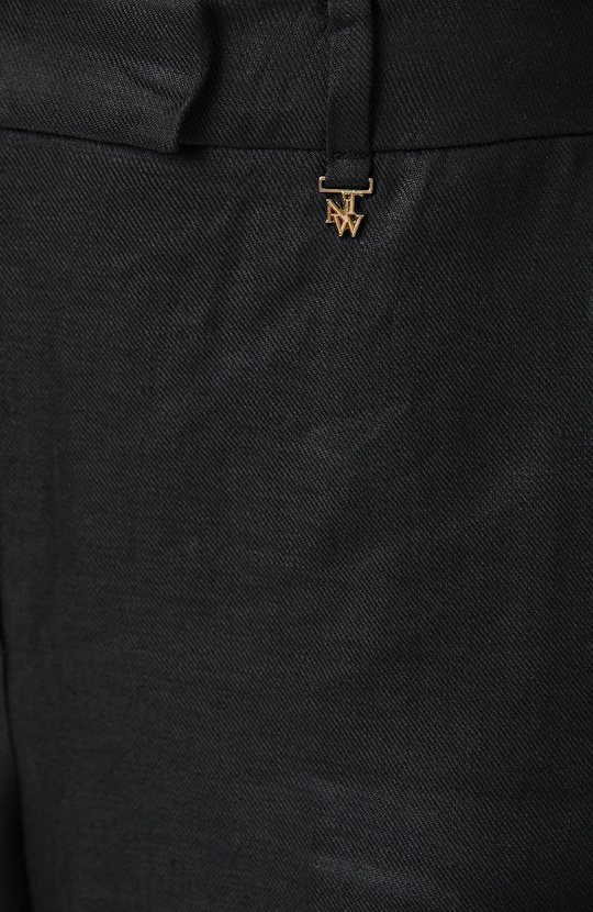 Siyah Keten Pantolon