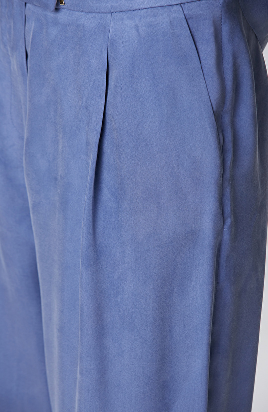 Blue Cupro Pants