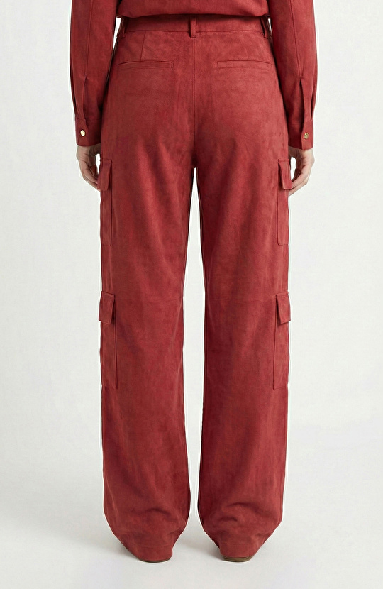 Vişne Cupro Pantolon