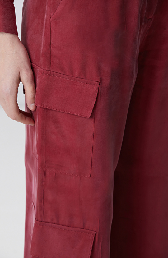 Cherry Cupro Pants