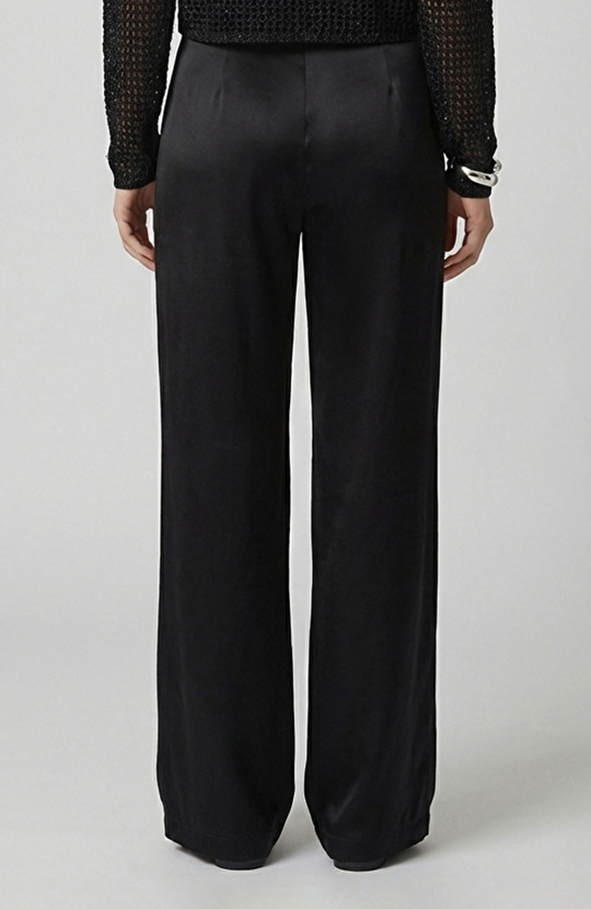 Siyah Cupro Pantolon