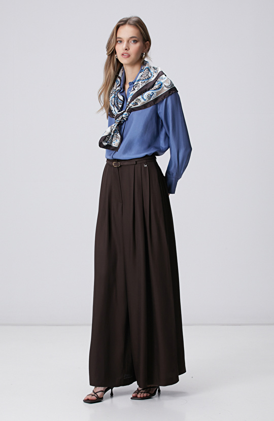 Limited Mavi İpek Gömlek