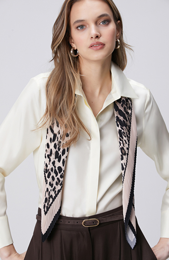 Limited Şampanya İpek Gömlek