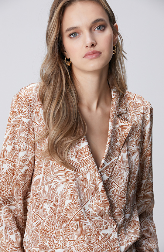 Tarçın Desenli Gömlek