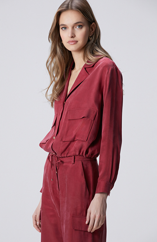 Vişne Cupro Gömlek