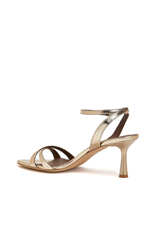 Gold Kadın Deri Parlak Sandalet