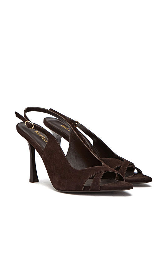 Acı Kahve Toka Detaylı Kadın Deri Sandalet