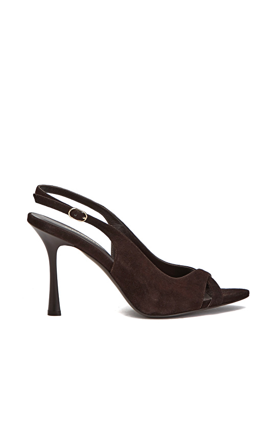 Acı Kahve Toka Detaylı Kadın Deri Sandalet