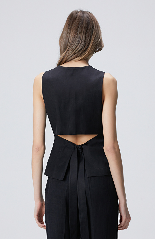 Black Viscose Blouse