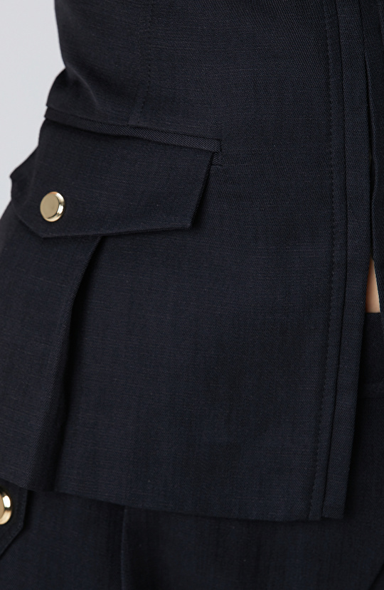 Black Viscose Blouse