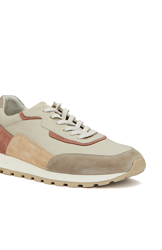 Vizon Süet Garnili Erkek Deri Sneaker