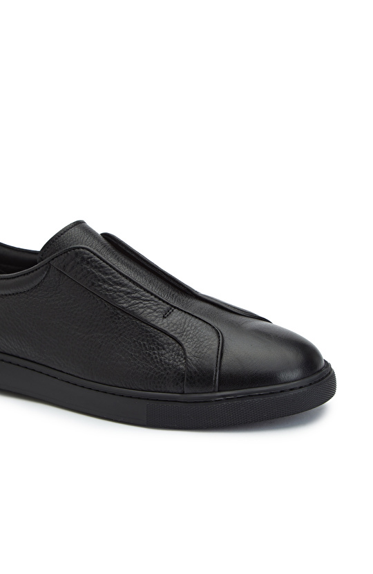 Siyah Erkek Günlük Rahat Deri Sneaker