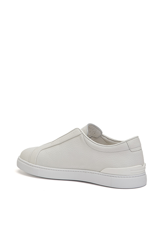 Beyaz Erkek Günlük Rahat Deri Sneaker