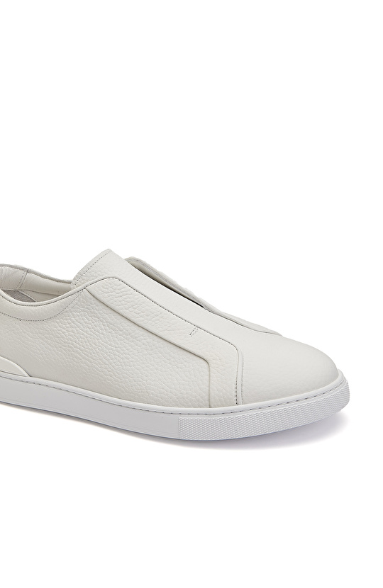 Beyaz Erkek Günlük Rahat Deri Sneaker
