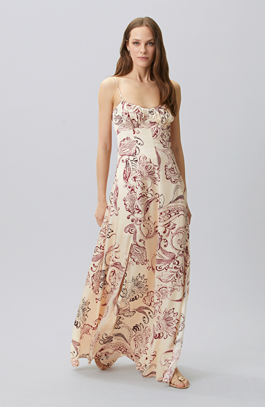 Cherry Strap Evening Dress