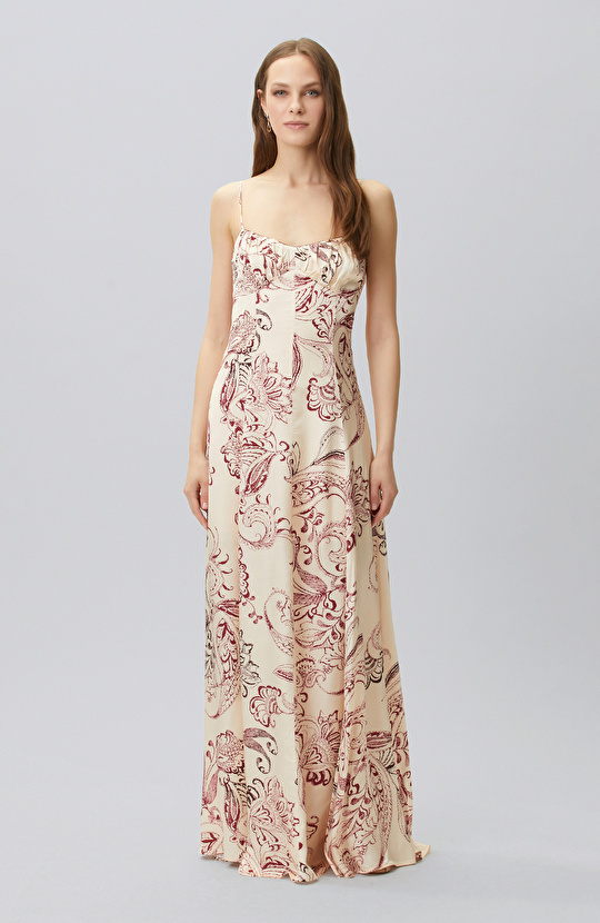 Cherry Strap Evening Dress