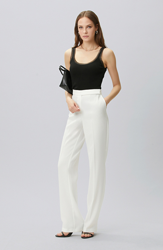 Kırık Beyaz Abiye Pantolon