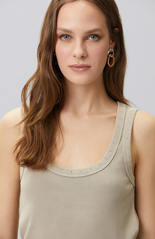 Mink Stone Printed Ribli T-shirt