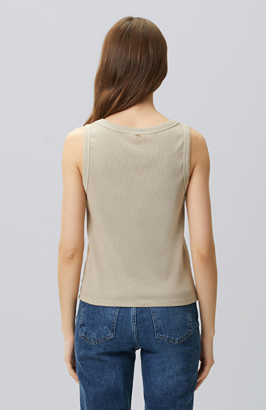 Mink Stone Printed Ribli T-shirt