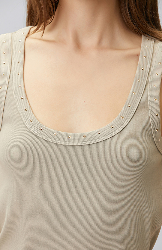 Mink Stone Printed Ribli T-shirt