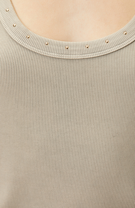 Mink Stone Printed Ribli T-shirt