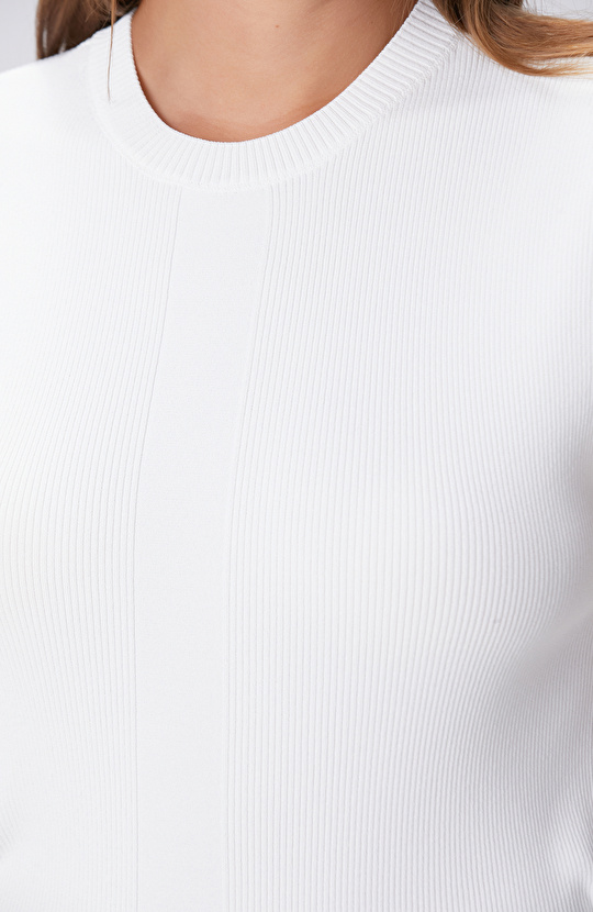 White Jacquard Knitwear