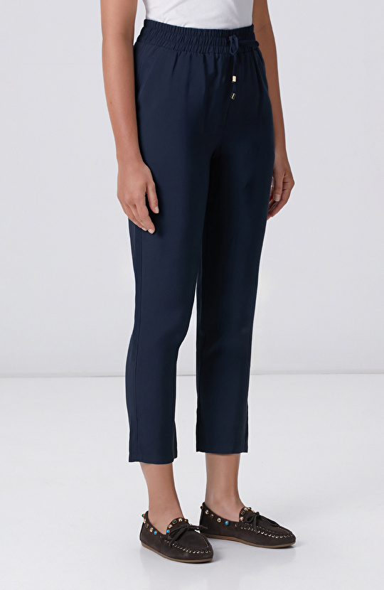 Lacivert Diyagonal Basic Jogger Pantolon