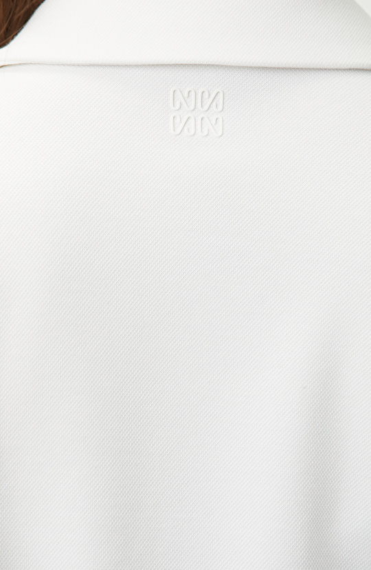 Kırık Beyaz Triko Ribanalı Sweatshirt