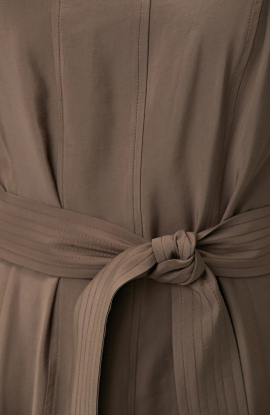 Brown Belted Dress