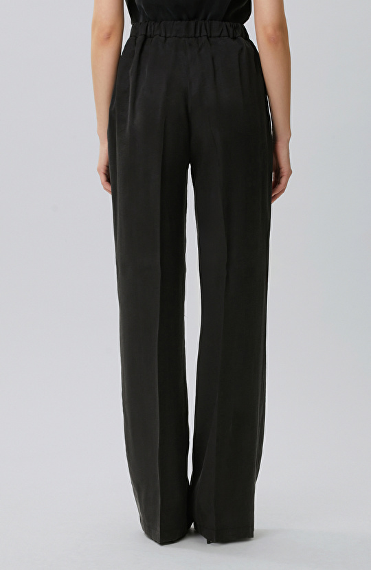 Black Pleated Palazzo Trousers