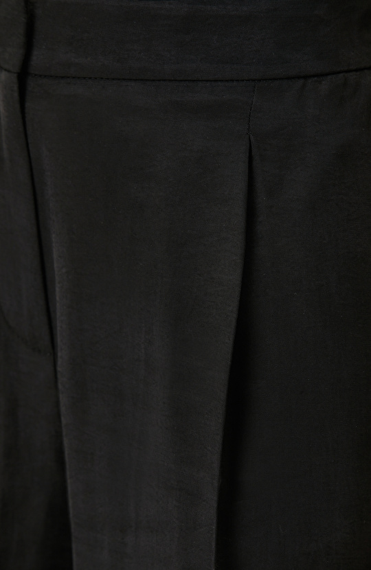 Black Pleated Palazzo Trousers