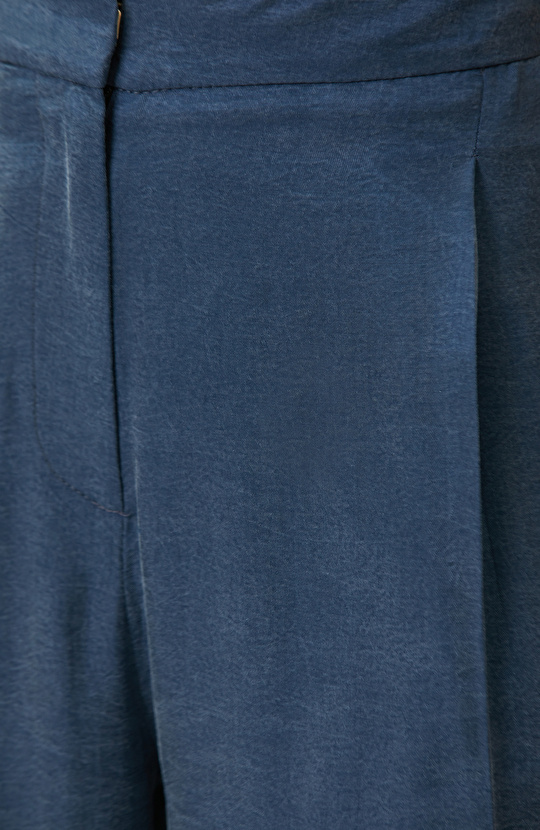 Indigo Pleated Palazzo Pants