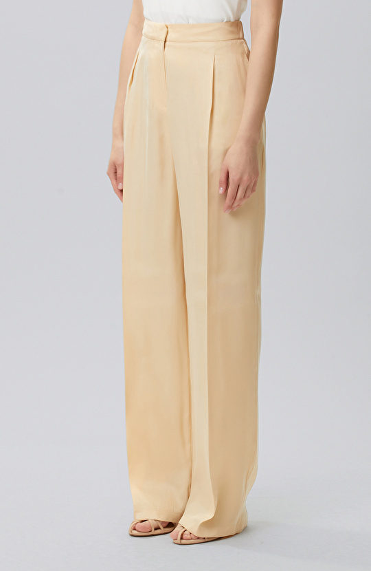 Vanilla Pleated Palazzo Pants