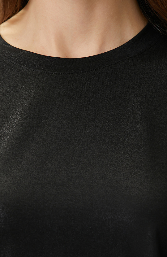 Black Foil Printed T-shirt