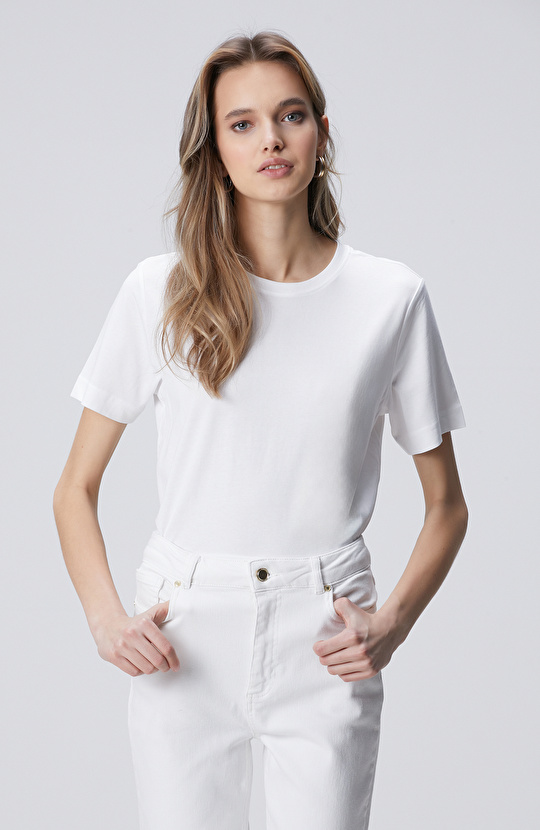 Beyaz Basic T-shirt
