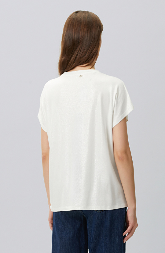 Off White Foil Printed T-shirt