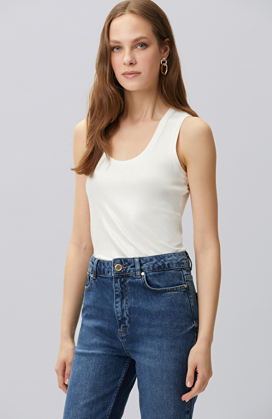 Off White Foil Printed T-shirt