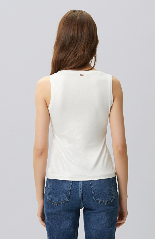 Off White Foil Printed T-shirt